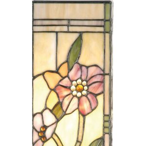 Lámpara de mesa Tiffany 18x45 cm marrón