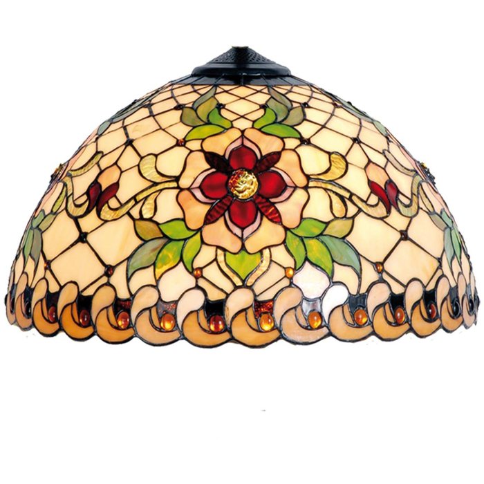 Pantalla Tiffany Ø 30 cm amarilla