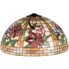 LumiLamp 5LL-9934 Pantalla Tiffany Ø 50x30 cm Vidrio Amarillo Naranja Flores