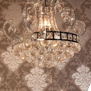 LumiLamp 5LL-CR33 Lámpara de araña Ø 50x43-168 cm Cristal metálico dorado