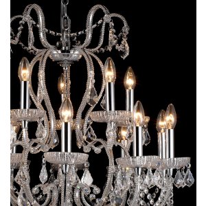 Lámpara Ø 71 cm hierro-vidrio - 5LL-CR62 Clayre Eef
