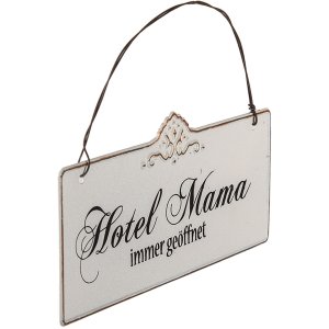 Placa de texto Hotel Mama - 63145 Clayre Eef blanco