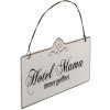 Placa de texto Hotel Mama - 63145 Clayre Eef blanco