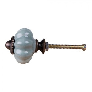 Clayre & Eef 63500 Pomo Puerta Ø 3 cm Cerámica Marrón Verde