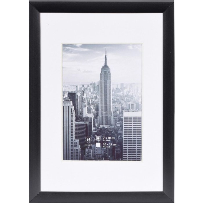 Marco aluminio Manhattan 10x15 cm negro