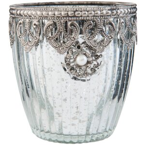 Portacandelitas PEARL - 10x10 cm transparente