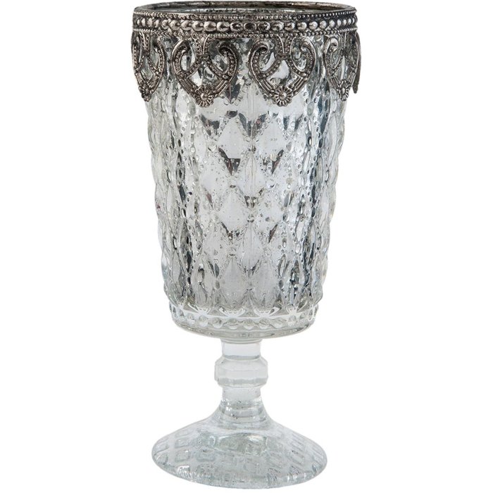 Portacandelitas MEDIO - 8x16 cm plata
