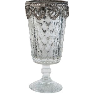 Portacandelitas MEDIO - 8x16 cm plata