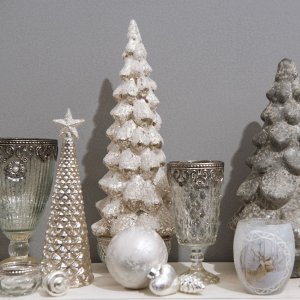 Portacandelitas MEDIO - 8x16 cm plata