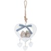 Colgante decorativo Corazón - 6H0981 Clayre Eef blanco