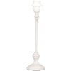 Clayre & Eef 6LMP249 Portalámpara Ø 9x33 cm Plástico Blanco Redondo