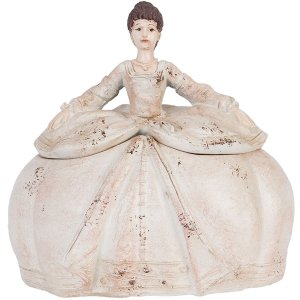 Clayre & Eef Joyero MADAME 20x21x16 cm beige