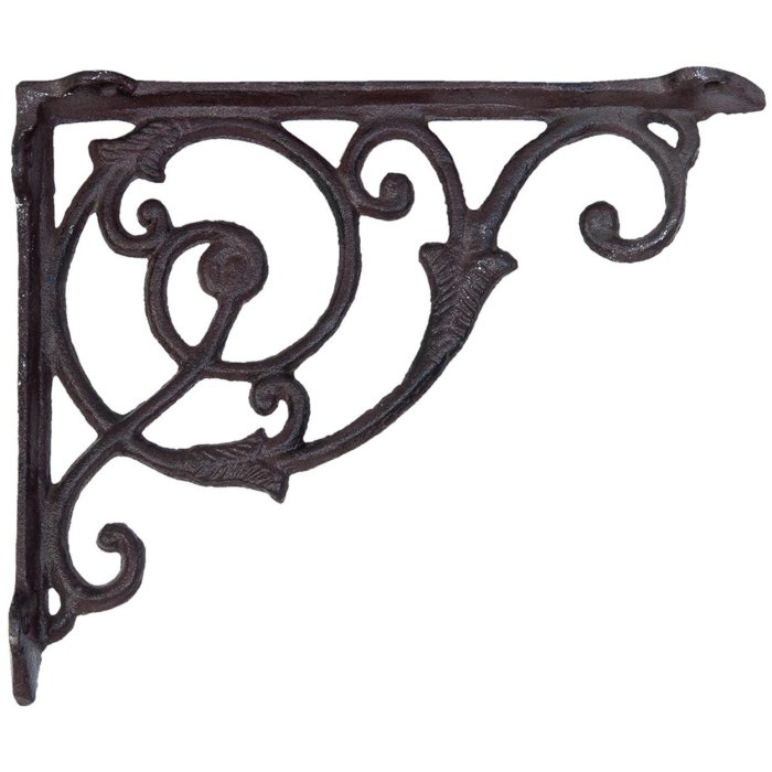 Clayre & Eef 6Y1762 Escuadra de estantería 3x22x18 cm Soporte metálico marrón