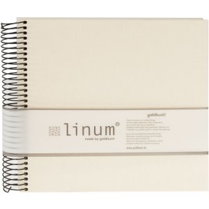 Goldbuch Álbum espiral Cuaderno Linum beige 22x20 cm 40 páginas color crema