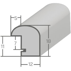 Marco de madera H004 negro cristal normal 24x30 cm