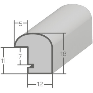 Marco de madera H004 caoba cristal acrílico 30x30 cm