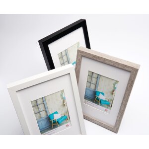 Marco de madera Walther Estocolmo blanco 30x40 cm con Passepartout 20x30 cm