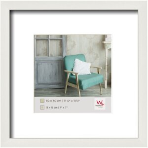 Marco de madera Walther Estocolmo blanco 30x30 cm con...