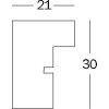 Marco de madera Walther Estocolmo blanco 40x60 cm con Passepartout 30x45 cm