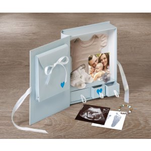 Walther Baby Box Baby Animal azul 27x24,5x7 cm