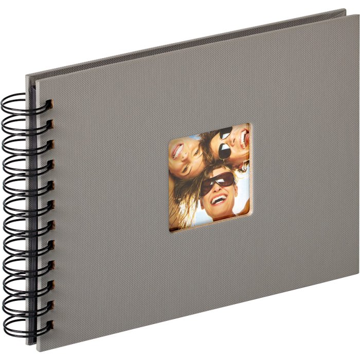 Walther Álbum espiral Fun gris 23x17 cm 40 páginas negras