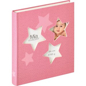 Walther Baby Album Estrella rosa 28x30,5 cm 50...
