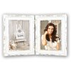 ZEP Marco de madera doble Saint Michel 10x15 cm blanco