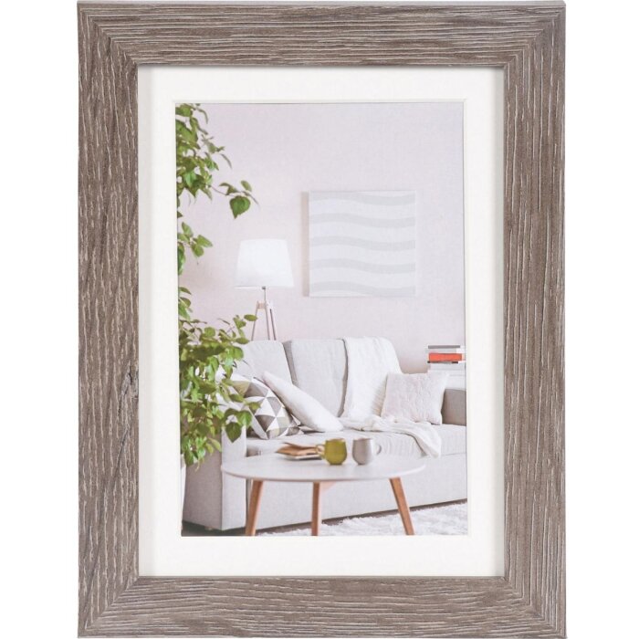 Henzo Marco Moderno 13x18 cm gris oscuro con passepartout 9x13 cm