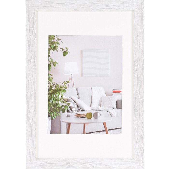 Henzo Marco Moderno 20x30 cm blanco con passepartout 15x20 cm