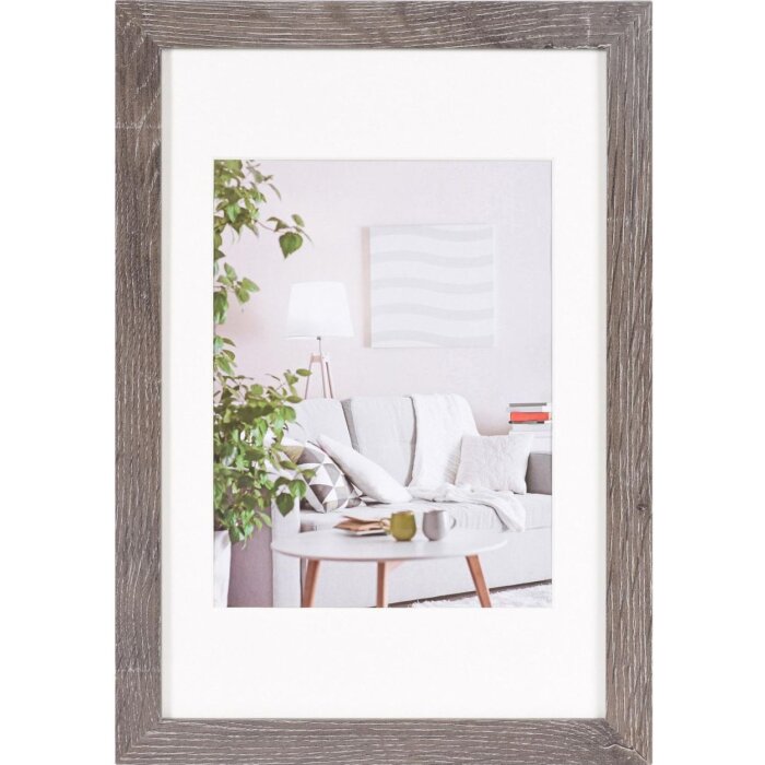 Henzo Marco Moderno 20x30 cm gris oscuro con passepartout 15x20 cm