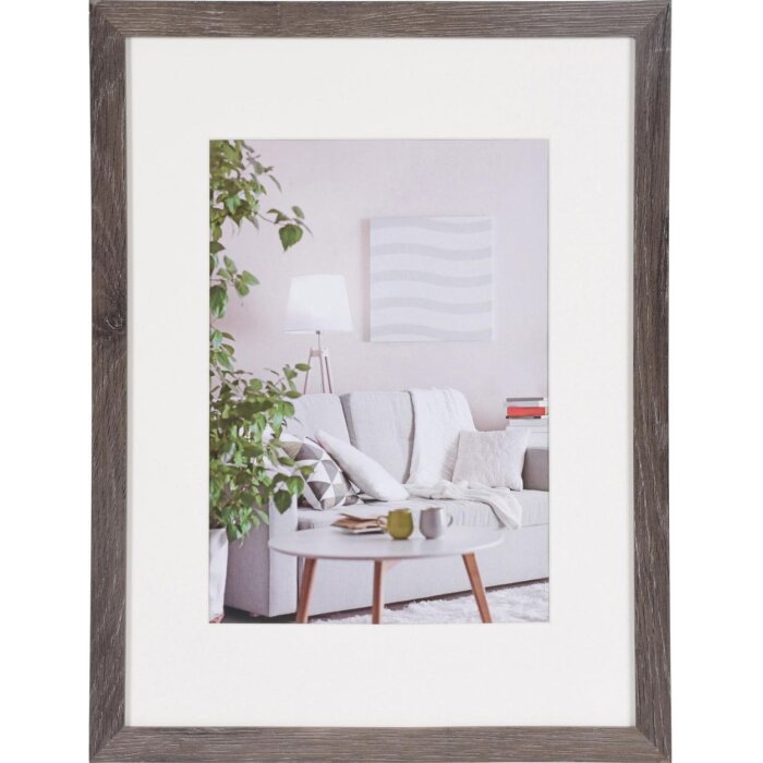 Marco Henzo Modern 30x40 cm gris oscuro con passepartout 20x28 cm
