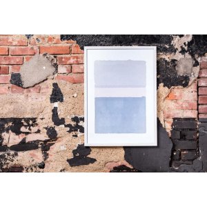 Henzo Marco moderno blanco 40x50 cm con passepartout 30x40 cm