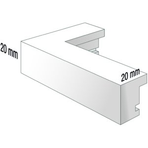 Henzo Marco moderno blanco 40x50 cm con passepartout 30x40 cm