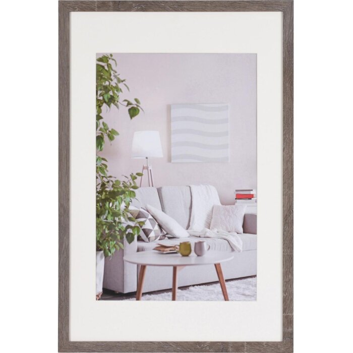 Henzo Marco Moderno 40x60 cm gris oscuro con passepartout 30x45 cm