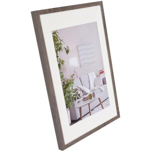 Henzo Marco Moderno 40x60 cm gris oscuro con passepartout 30x45 cm