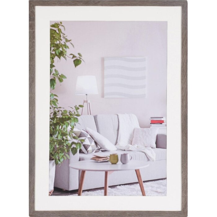 Henzo Marco Moderno 50x70 cm gris oscuro con passepartout 40x60 cm