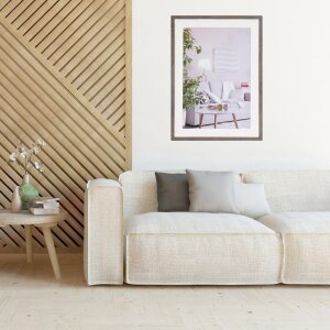 Henzo Marco Moderno 50x70 cm gris oscuro con passepartout 40x60 cm