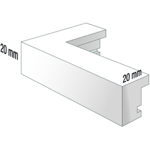 Henzo Marco Moderno 50x60 cm blanco con passepartout 40x50 cm