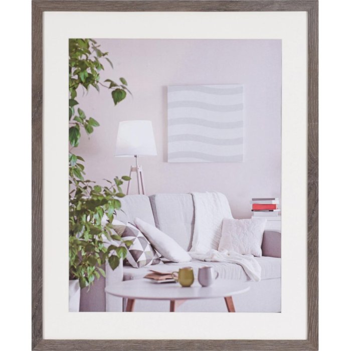 Henzo Marco Moderno 50x60 cm gris oscuro con passepartout 40x50 cm
