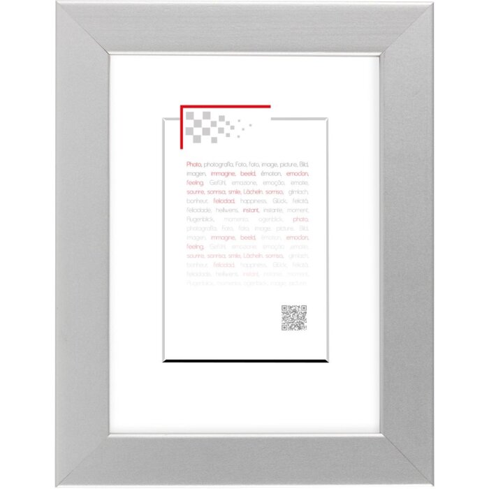 Marco de madera MAT 18x24 cm plata