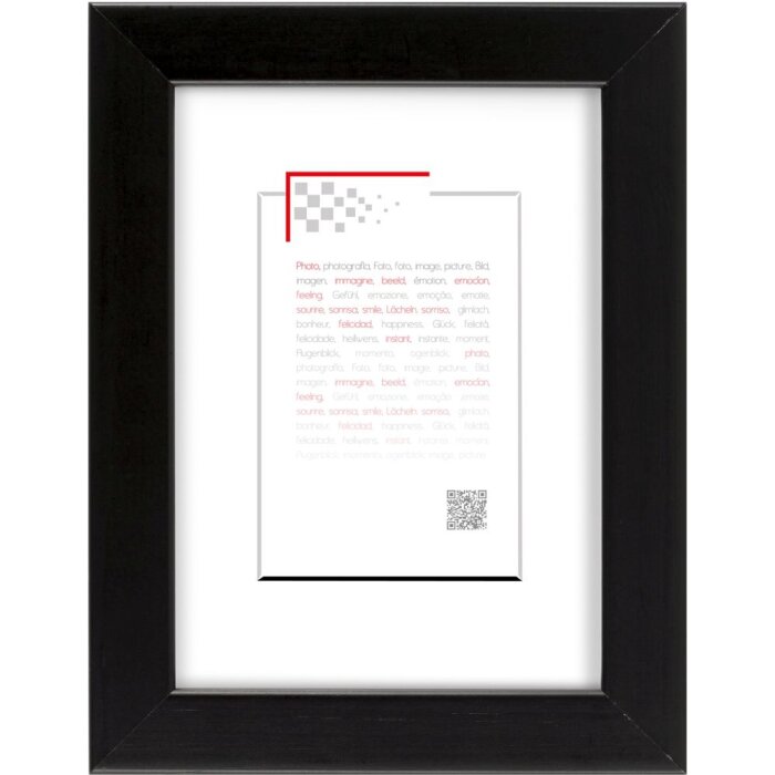 Marco de madera MAT 18x24 cm negro