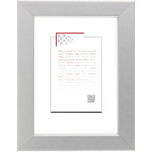 Marco de madera MAT 24x30 cm plata