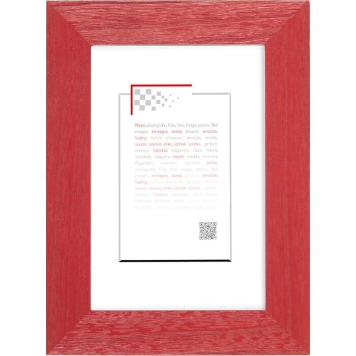 Marco de madera Tutti Frutti 10x15 cm rojo