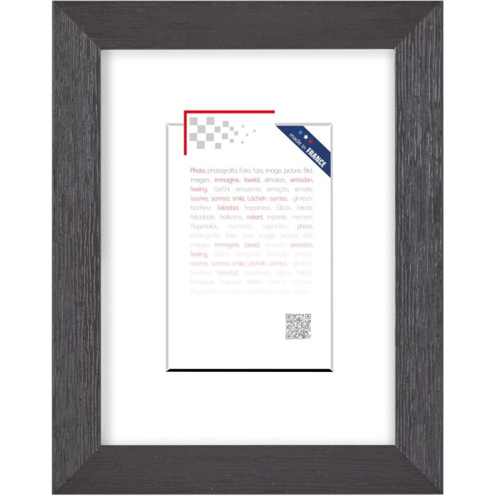 Marco de madera Karma 10x15 cm negro