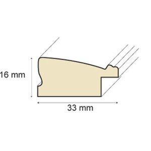 Marco de madera Hades 10x15 cm oro