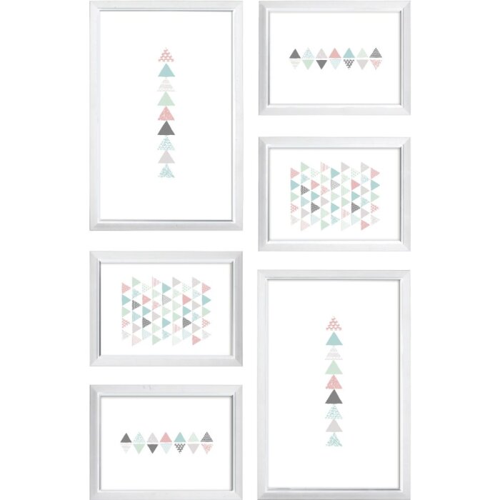 Ceanothe Frame Set Easy 6 marcos blanco 13x18 cm y 18x28 cm