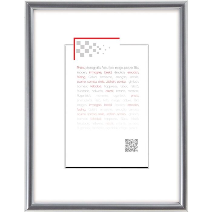 Marco de plástico Galería 18x24 cm plata