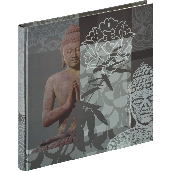 Walther Álbum de fotos Buda gris 26x25 cm 40 páginas blancas