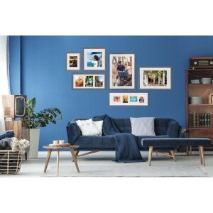 Marco de madera Driftwood 30x30 cm azul