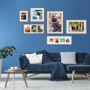 Marco de madera Driftwood 40x40 cm azul